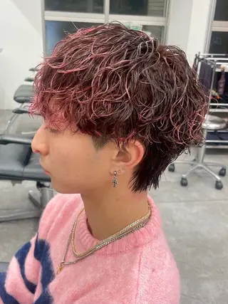 カラー パーマ メンズ メンズハイトーン No.1🏆Tiamのヘアスタイル