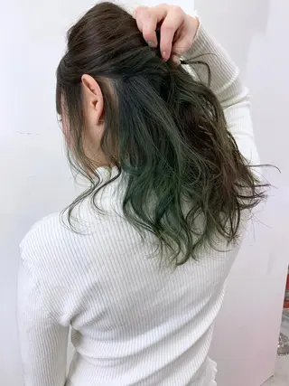 セミロング カラー メンズ縮毛矯正 細谷碧海のヘアスタイル
