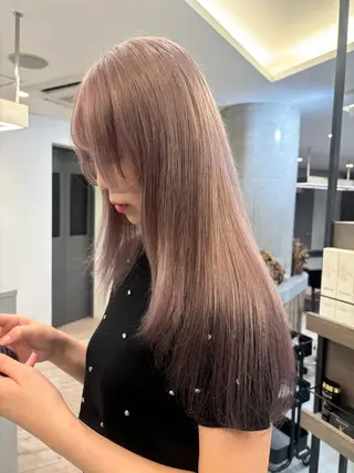 ロング カラー 艶髪ハイトーンカラー kana♡のヘアスタイル