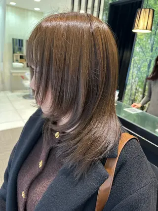 セミロング カラー 市川透明感カラー &パーマ美容師Kaiのヘアスタイル