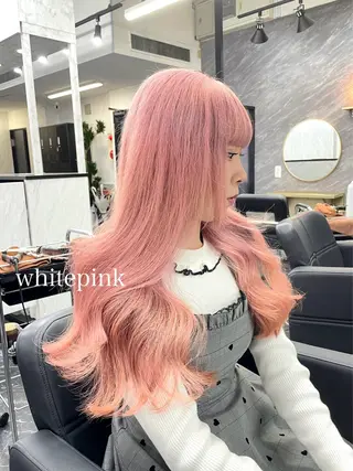 ロング カラー エクステ🩵ブリーチ 韓国ヘア🩵KAEのヘアスタイル