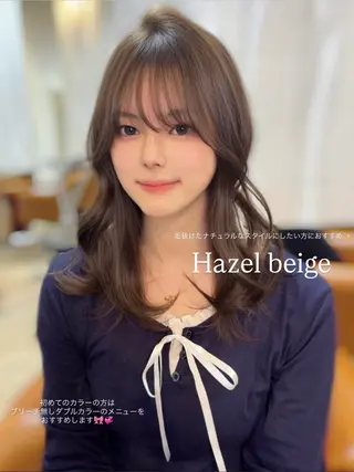 セミロング カラー 𝘈𝘐𝘙𝘐♡ レイヤーカットのヘアスタイル