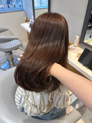 セミロング ヘアセット/レイヤー 赤み消し/はるかのヘアスタイル
