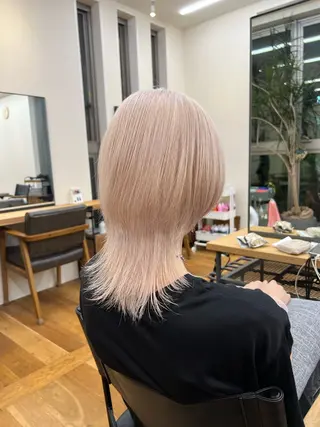 ロング カラー 抜きっぱなしブロンド /ハイトーン/カナタのヘアスタイル