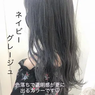 ロング カラー TRENCH 相澤 果歩のヘアスタイル