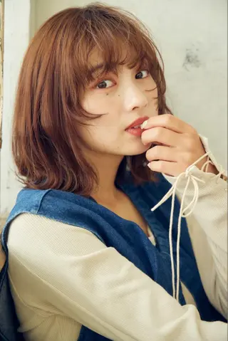 ミディアム カラー mai/ merry 寺田町のヘアスタイル
