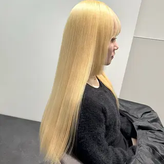 ロング カラー 💫艶ハイトーン×髪 質改善💫リュウトのヘアスタイル