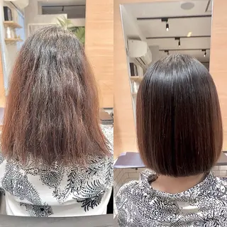 ショート パーマ 乾かすだけでまとまる 髪質改善✨のヘアスタイル