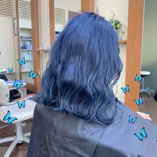 セミロング カラー 色落ちまで可愛い🧚 心斎橋hikaruのヘアスタイル