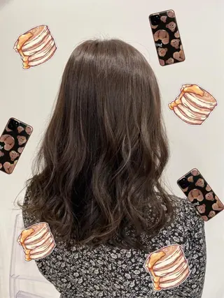 ミディアム カラー パーマ ヘアアレンジ メンズ キッズ 上品＆韓国風 🥀海心🥀のヘアスタイル