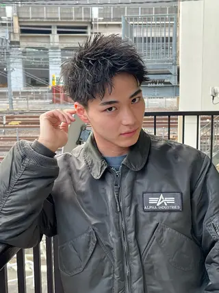ショート メンズ特化パーマ &カラー🔥小倉大和のヘアスタイル