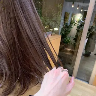 ミディアム カラー パーマ ヘアアレンジ 松田 亮葉のヘアスタイル
