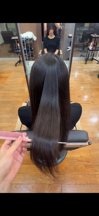 ロング 縮毛矯正モデル募集中 杉野楓華のヘアスタイル