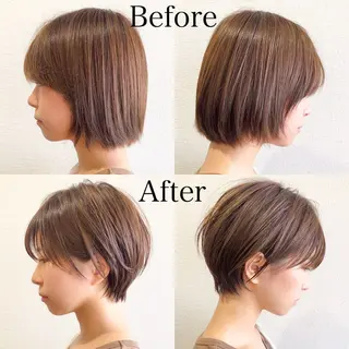 ショート カラー 絶壁解消ショート🫧 みらいのヘアスタイル