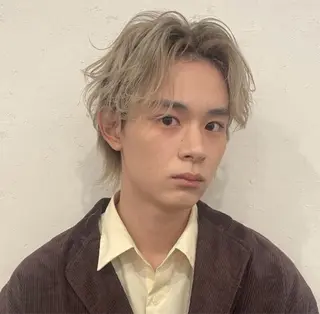 カラー メンズ 淡い暖色・ラベンダー ♡レイヤー🩰ノアのヘアスタイル