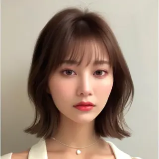 ミディアム カラー THETAふじみ野 野宮のヘアスタイル