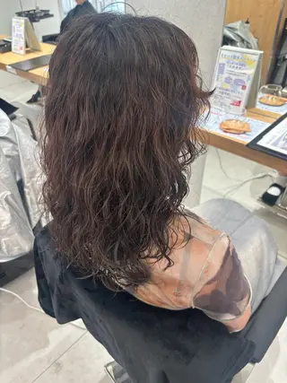 ミディアム パーマ カザマ🧤/パーマ /デジタルパーマのヘアスタイル