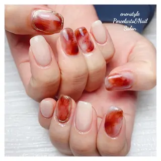 ミディアム ネイル 🐾enen style 🐾のネイルデザイン