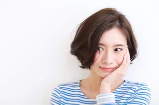 ミディアム カラー 大人ボブ透明感カラー 岡崎武のヘアスタイル