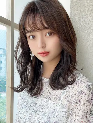 ミディアム 艶感透明感カラー 🫧たけ🫧のヘアスタイル