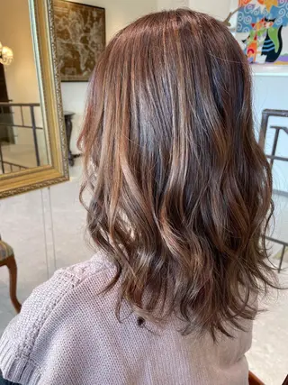 セミロング カラー 田中 沙織のヘアスタイル