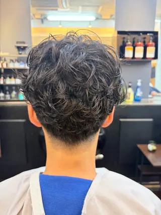 セミロング パーマ メンズ 【癒しのバーバー】 小野寺のヘアスタイル