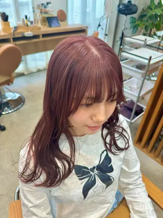 セミロング 🧡ボブ/うる艶カラ ー🩵 さくら🌸のヘアスタイル