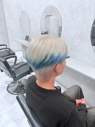 ショート 🦋ハイトーン🦋 石山 希理🦋のヘアスタイル