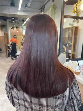 セミロング カラー ブリーチ✨/似合わせ カラー🎀/Yuzuのヘアスタイル