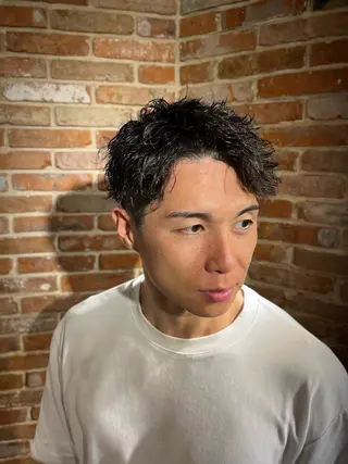 ミディアム パーマ 工藤 千織のヘアスタイル