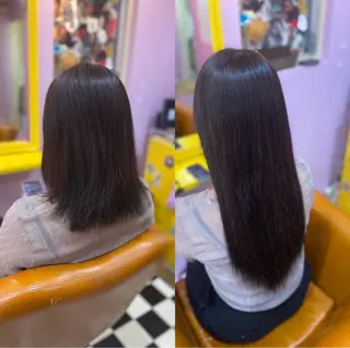 ロング NON ちび編み・シールのヘアスタイル