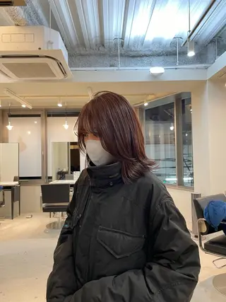 ミディアム カラー tiel 小山莉々のヘアスタイル