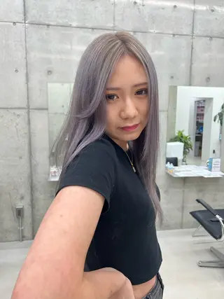 セミロング LINOET名古屋 ブリーチ/ハイトーンのヘアスタイル