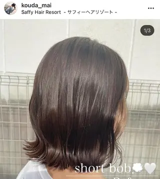 ショート カラー パーマ ヘアアレンジ メンズ キッズ ネイル マツエク・マツパ Saffyハリウッド トリートメント◎のヘアスタイル