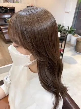 ロング カラー 髪質改善で 憧れの潤艶美髪にのヘアスタイル