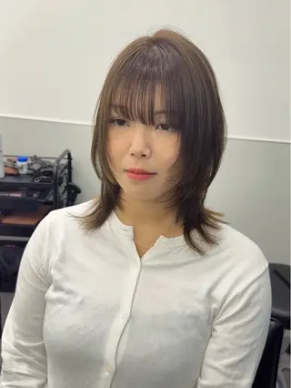 セミロング 韓国ヘア🇰🇷 スズキのヘアスタイル