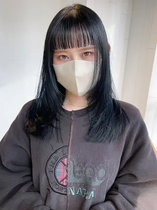 ミディアム カラー パーマ ヘアアレンジ ITbyALBUM 中野店のヘアスタイル