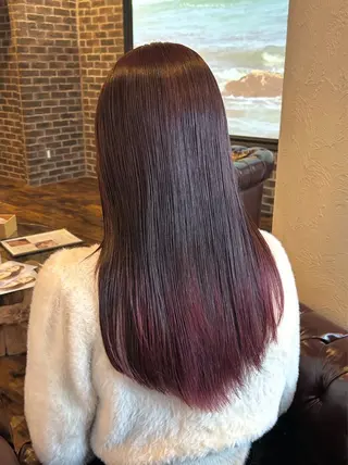 セミロング カラー ヘアアレンジ 梅木李奈🕊️ レイヤー/ハイトーンのヘアスタイル