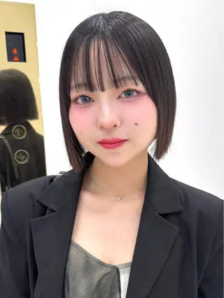 ショート カラー ヘアアレンジ 縮毛矯正🤍 盛れるボブ/ひかりのヘアスタイル