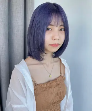 ミディアム カラー ✨艶ブリーチカラー ✨四ノ宮裕己のヘアスタイル
