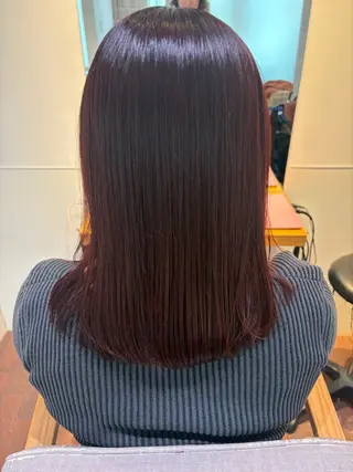 ミディアム 暖色カラー/かまや ゆきえのヘアスタイル