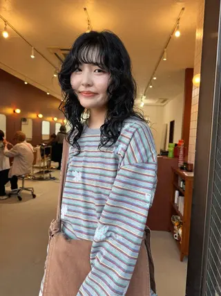 ミディアム パーマ illatos あやののヘアスタイル