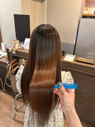 ロング あべ ゆうか🪽艶髪のヘアスタイル