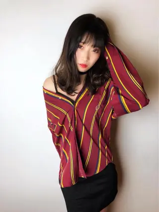 ロング Hikaru Takahashiのヘアスタイル