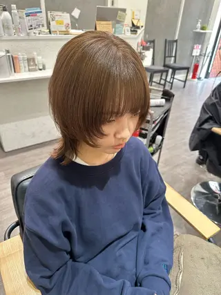 ミディアム カラー 艶髪レイヤー上田 紗也🇰🇷💗のヘアスタイル