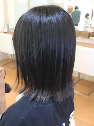 ミディアム カラー ボブ/透明感カラー 🤍永田真穂のヘアスタイル