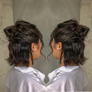 ショート Acchon/心斎橋 💚ダブルカラーのヘアスタイル