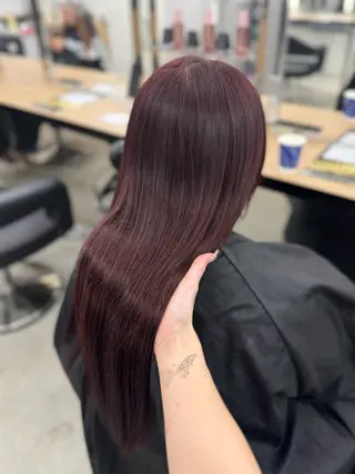 セミロング カラー ヘアアレンジ 🤍淡色ピンク&ラベ ンダーYUKI🤍のヘアスタイル