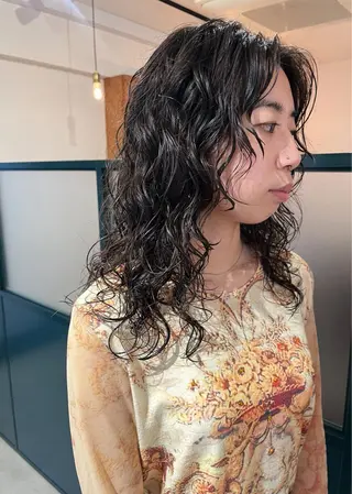 セミロング パーマ 暖色/パーマ 🌼クニトウメイのヘアスタイル