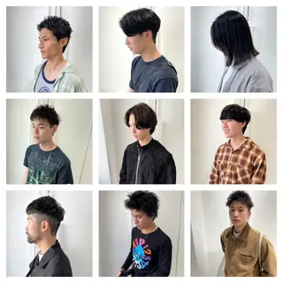 ショート メンズ Muミュー/ブリーチ ハイトーン　Wカラーのヘアスタイル